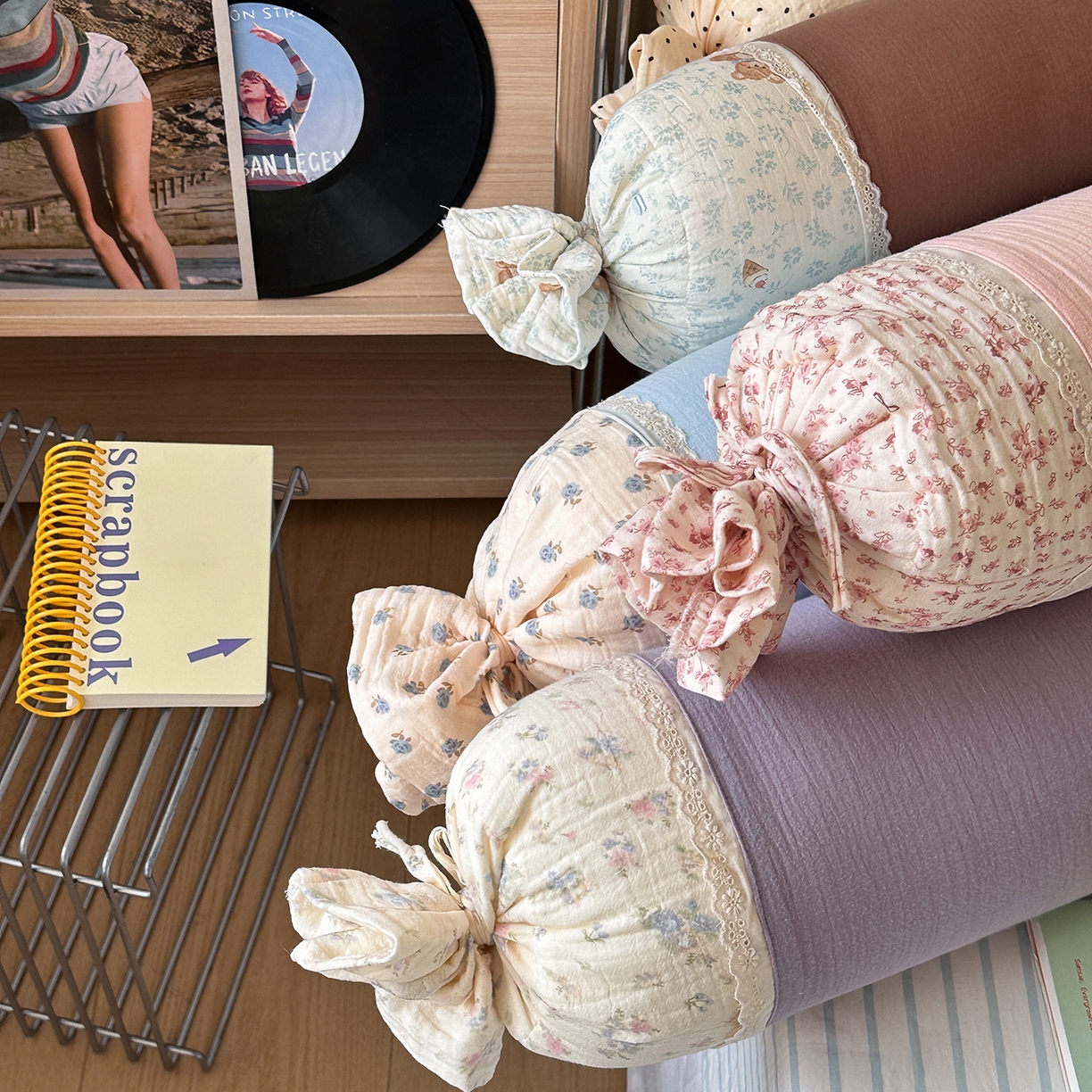 91家纺网 家纺一手货源 找家纺 伟邦枕芯 2026新款全棉皱皱纱糖果抱枕枕头枕芯 组合