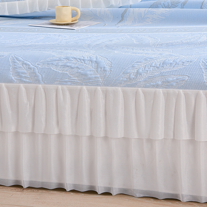 91家纺网 家纺一手货源 找家纺 （总）德比尔斯  2026新款A类凉感凉豆豆床裙款凉席-芭蕉叶