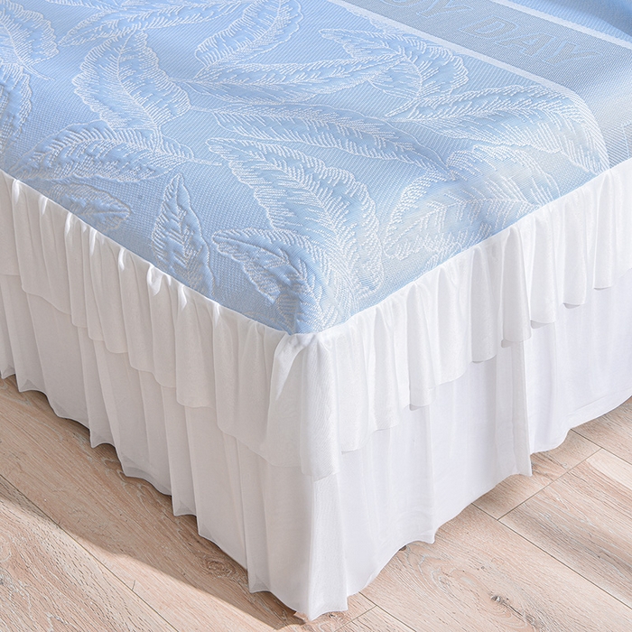 91家纺网 家纺一手货源 找家纺 （总）德比尔斯  2026新款A类凉感凉豆豆床裙款凉席-芭蕉叶