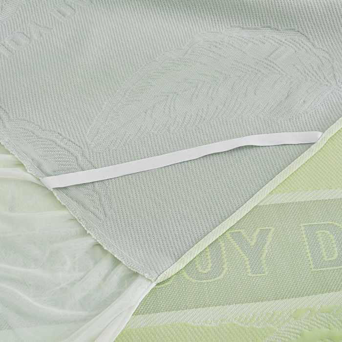 91家纺网 家纺一手货源 找家纺 德比尔斯  2026新款A类凉感凉豆豆床裙款凉席-芭蕉叶 芭蕉叶-绿