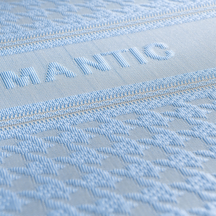 91家纺网 家纺一手货源 找家纺 德比尔斯  2026新款A类凉感凉豆豆床裙款凉席-千鸟格 千鸟格蓝