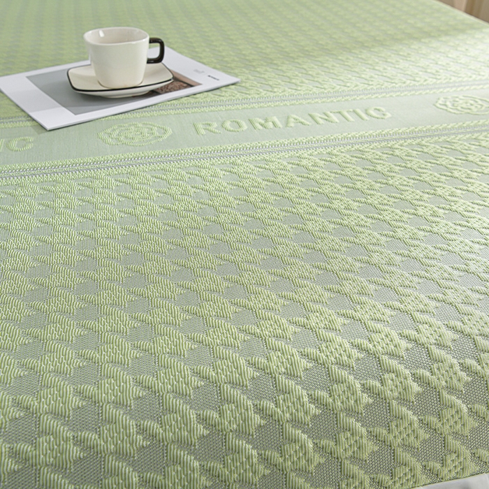 91家纺网 家纺一手货源 找家纺 德比尔斯  2026新款A类凉感凉豆豆床裙款凉席-千鸟格 千鸟格绿