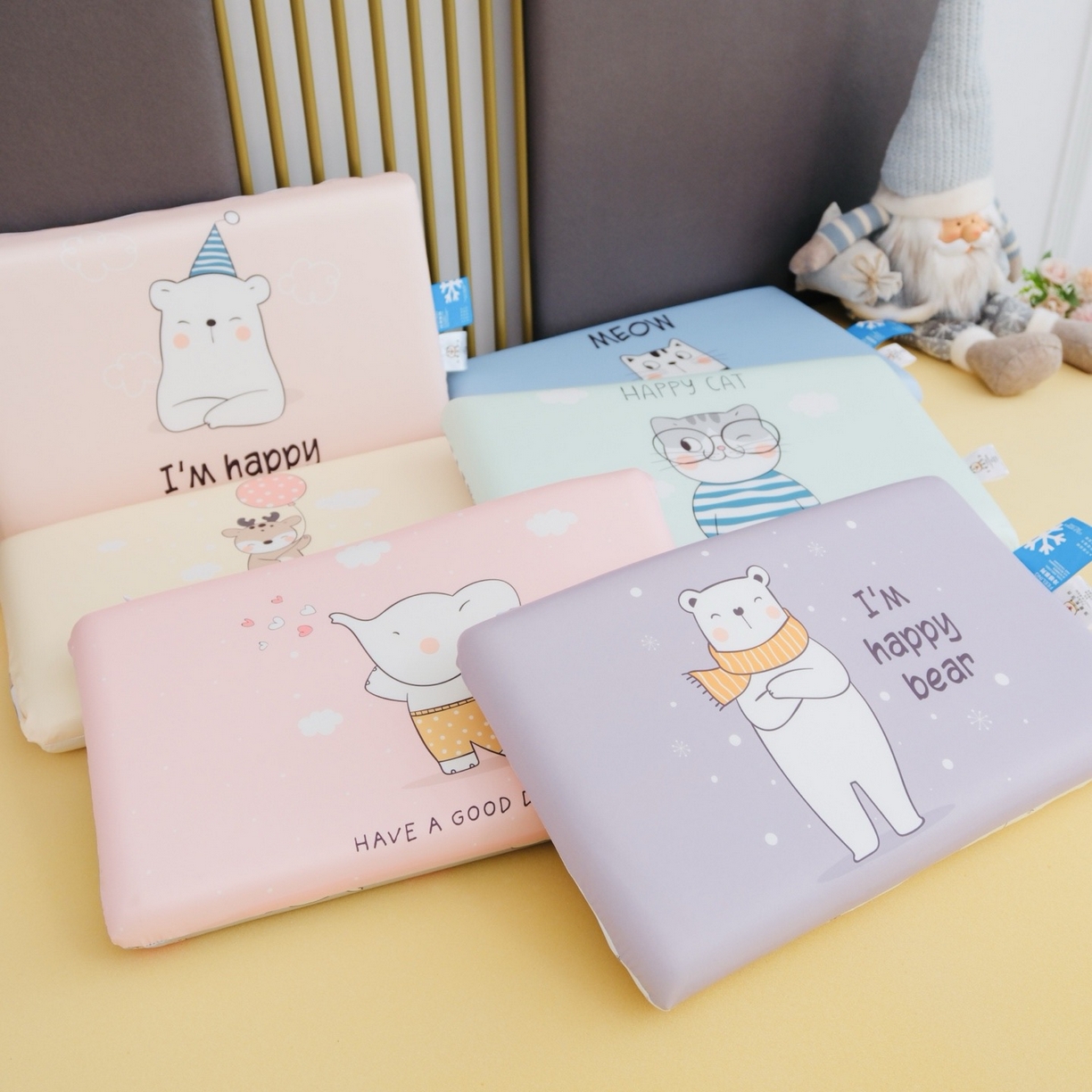 91家纺网 家纺一手货源 找家纺 她喜爱枕芯 2026新款宠爱乐园凉感儿童AB版记忆枕 北极熊