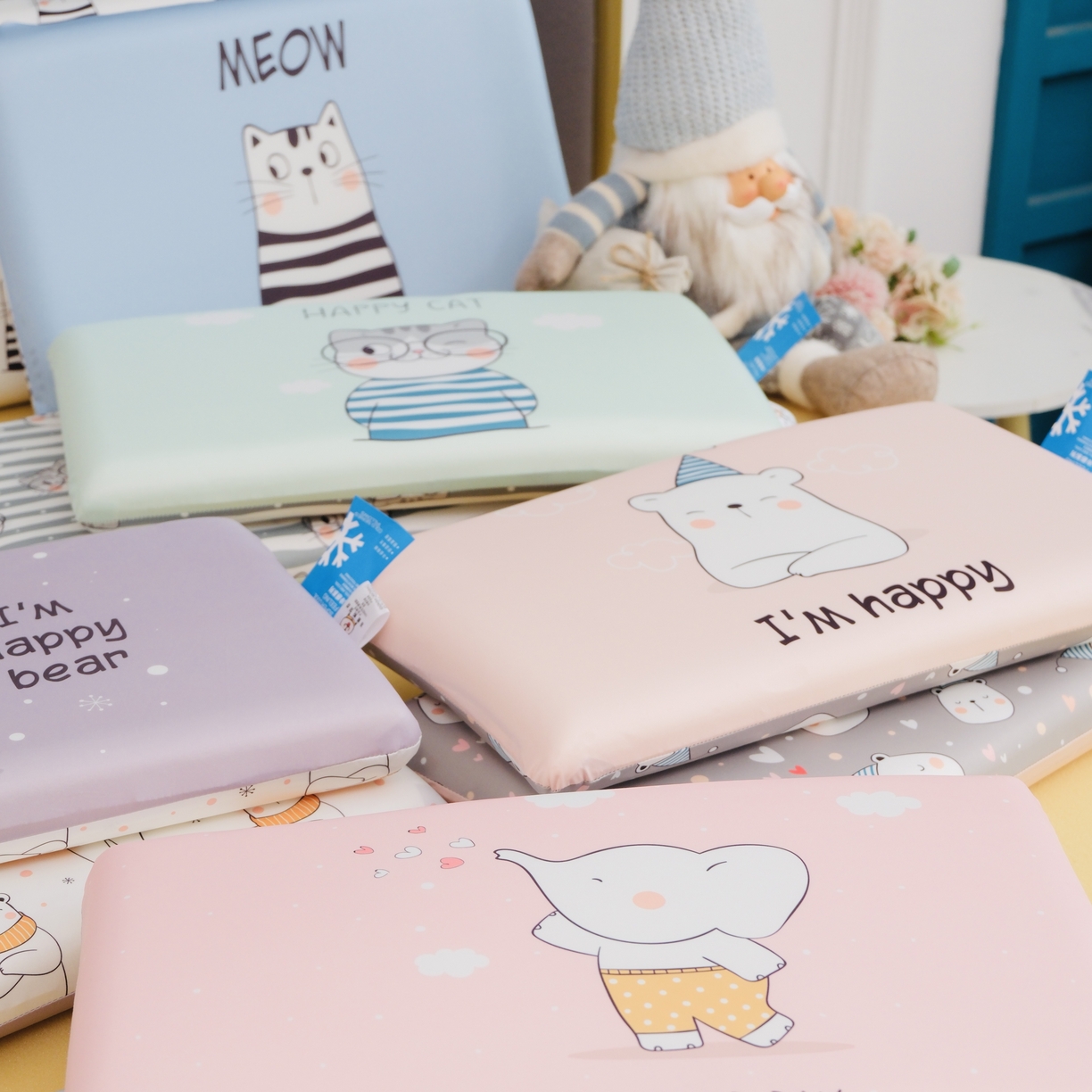 91家纺网 家纺一手货源 找家纺 她喜爱枕芯 2026新款宠爱乐园凉感儿童AB版记忆枕 组合图仅供展示