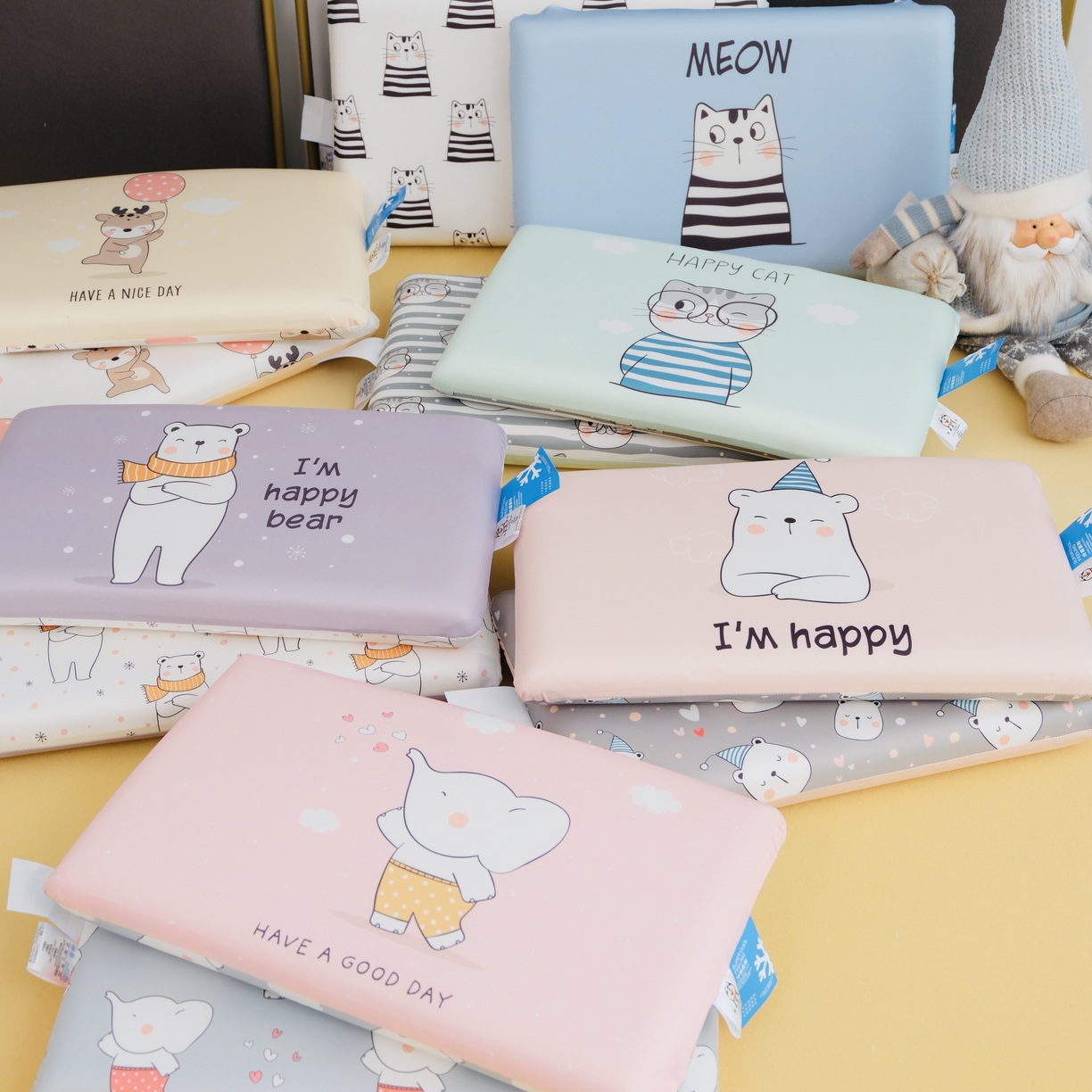 91家纺网 家纺一手货源 找家纺 她喜爱枕芯 2026新款宠爱乐园凉感儿童AB版记忆枕 北极熊
