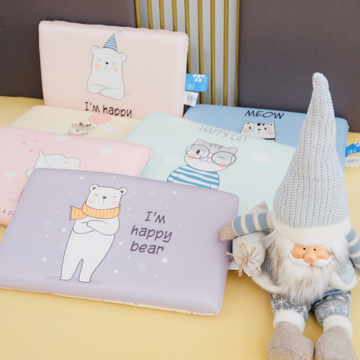 91家纺网 家纺一手货源 找家纺 她喜爱枕芯 2026新款宠爱乐园凉感儿童AB版记忆枕 圣诞熊