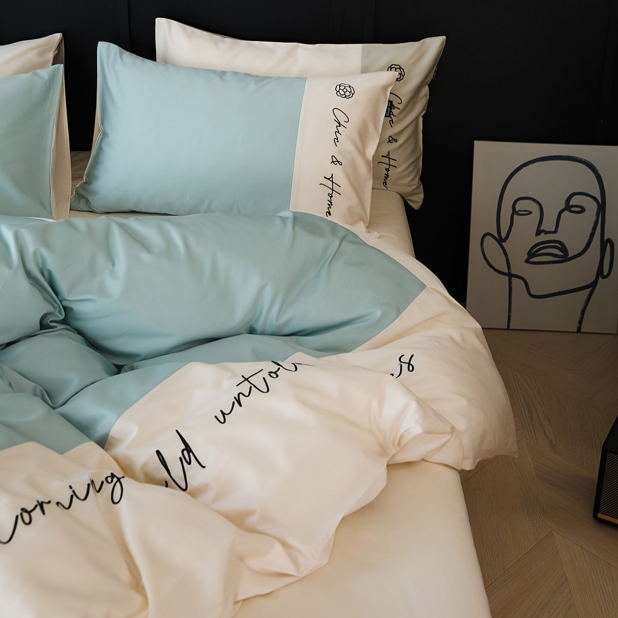 91家纺网 家纺一手货源 找家纺 （总）EH家居 2026新款春夏新款天丝棉四件套江南系列