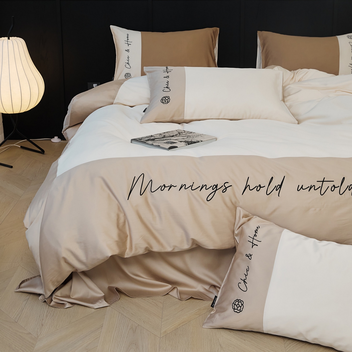 EH家居 2026新款春夏新款天丝棉四件套江南系列 江南-流花白