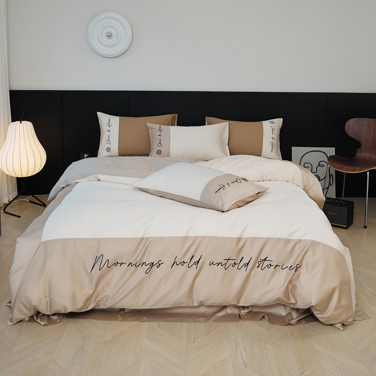 91家纺网 家纺一手货源 找家纺 EH家居 2026新款春夏新款天丝棉四件套江南系列 江南-流花白