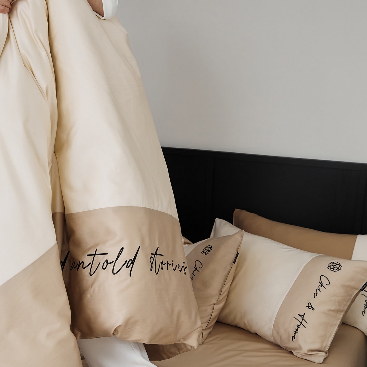 91家纺网 家纺一手货源 找家纺 EH家居 2026新款春夏新款天丝棉四件套江南系列 江南-流花白