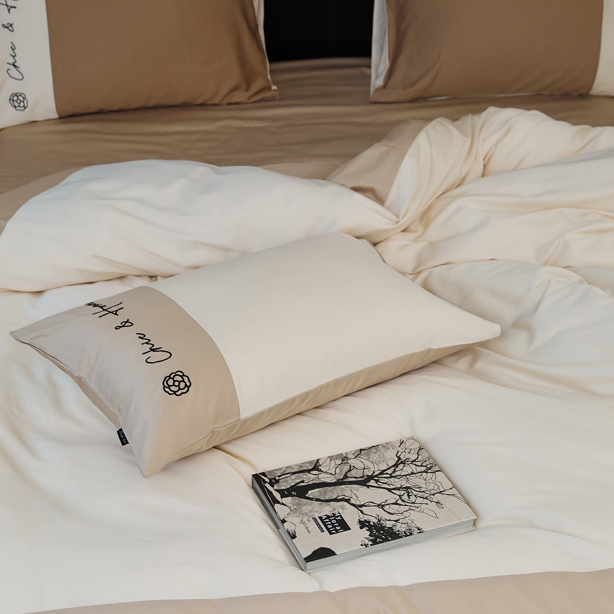 91家纺网 家纺一手货源 找家纺 EH家居 2026新款春夏新款天丝棉四件套江南系列 江南-流花白