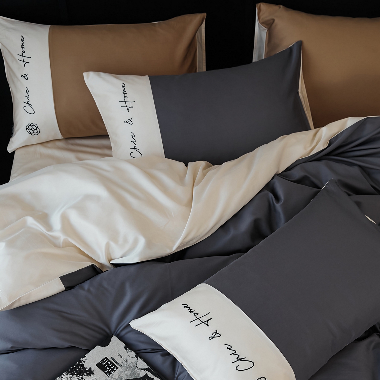 91家纺网 家纺一手货源 找家纺 EH家居 2026新款春夏新款天丝棉四件套江南系列 江南-远山黛