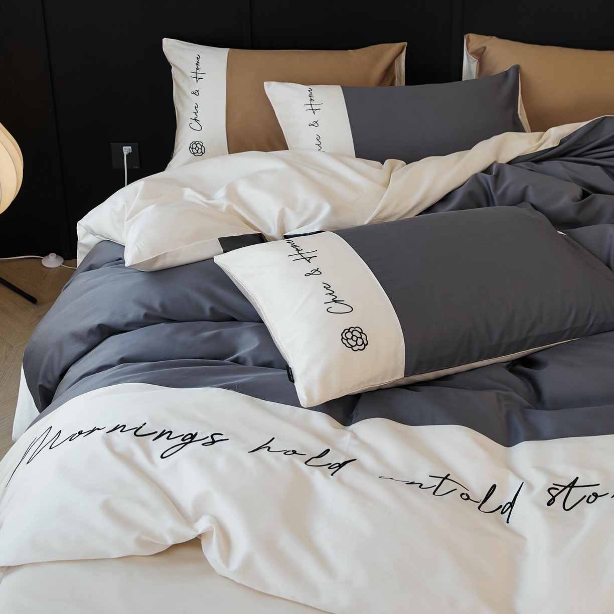 91家纺网 家纺一手货源 找家纺 EH家居 2026新款春夏新款天丝棉四件套江南系列 江南-远山黛