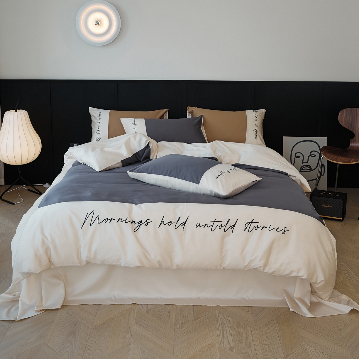 91家纺网 家纺一手货源 找家纺 EH家居 2026新款春夏新款天丝棉四件套江南系列 江南-远山黛