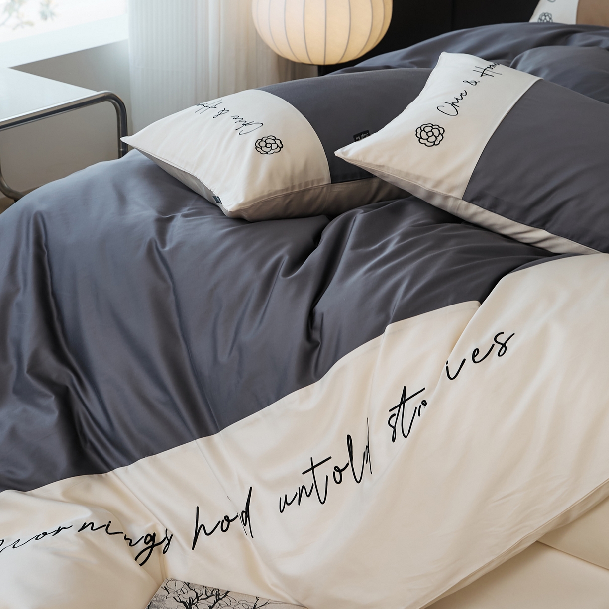 91家纺网 家纺一手货源 找家纺 EH家居 2026新款春夏新款天丝棉四件套江南系列 江南-远山黛