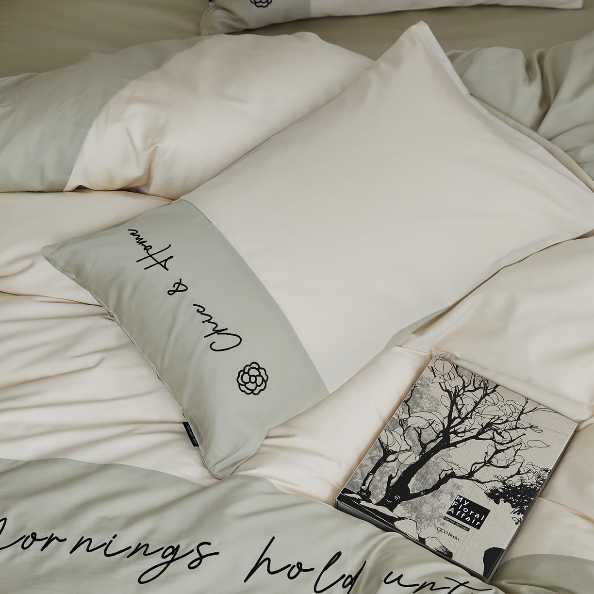 91家纺网 家纺一手货源 找家纺 EH家居 2026新款春夏新款天丝棉四件套江南系列 江南-汉白玉