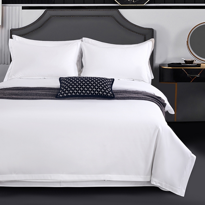 91家纺网 家纺一手货源 找家纺 （总）沐珩家纺 2026新款高仿棉120克磨毛加厚酒店专用纯白四件套