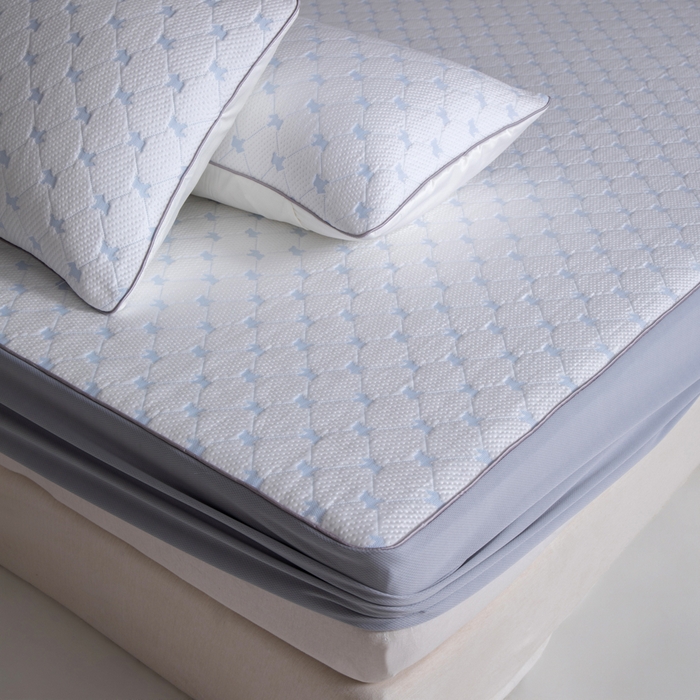 91家纺网 家纺一手货源 找家纺 子曰 2026新款580g乙纶高冰凉感PE中分子提花床笠席席子凉席 艾玛