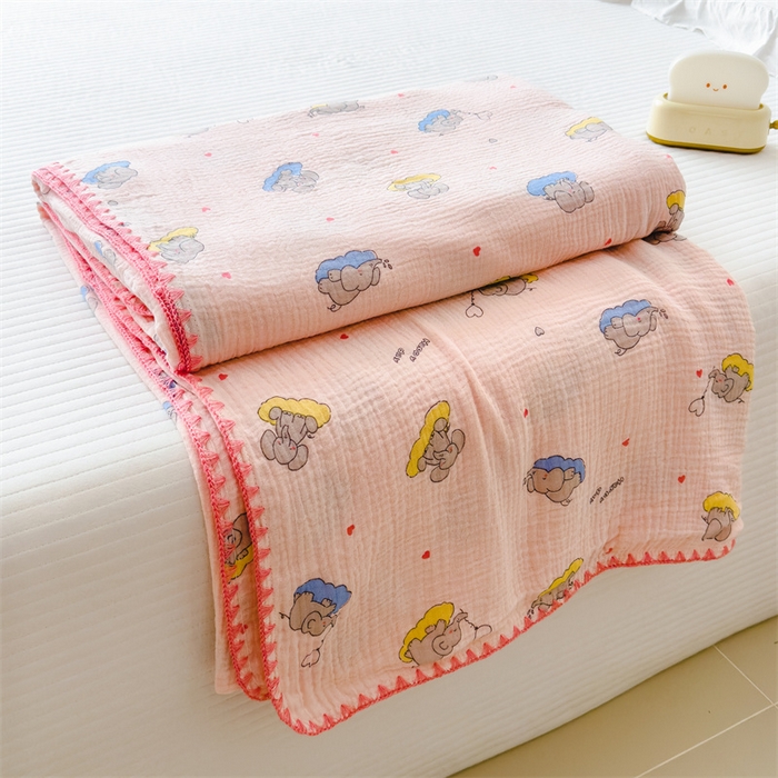 91家纺网 家纺一手货源 找家纺 （总）沐珩家纺 2026新款A类全棉双层纱布毯夏被毯盖毯双层纱浴巾毯