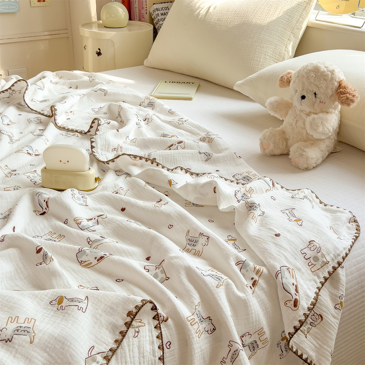 91家纺网 家纺一手货源 找家纺 （总）沐珩家纺 2026新款A类全棉双层纱布毯夏被毯盖毯双层纱浴巾毯