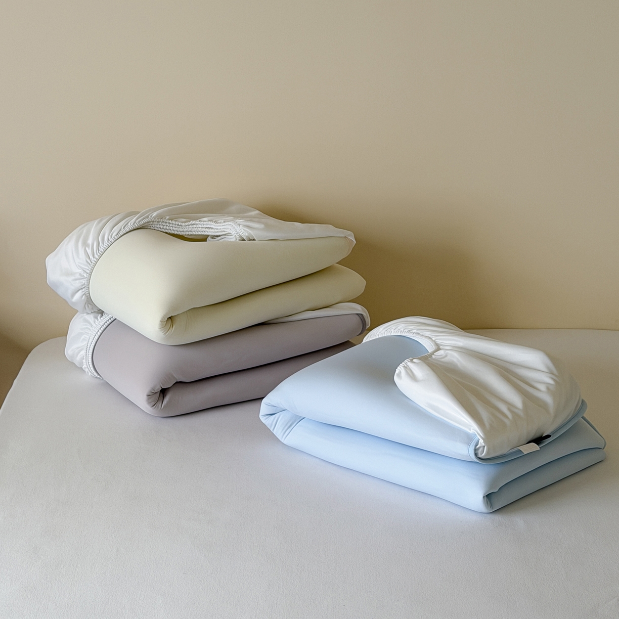 91家纺网 家纺一手货源 找家纺 三味舒屋 2026新款【清氧小冰皮】凉感丝软凉席凉垫 组合图 仅供参考