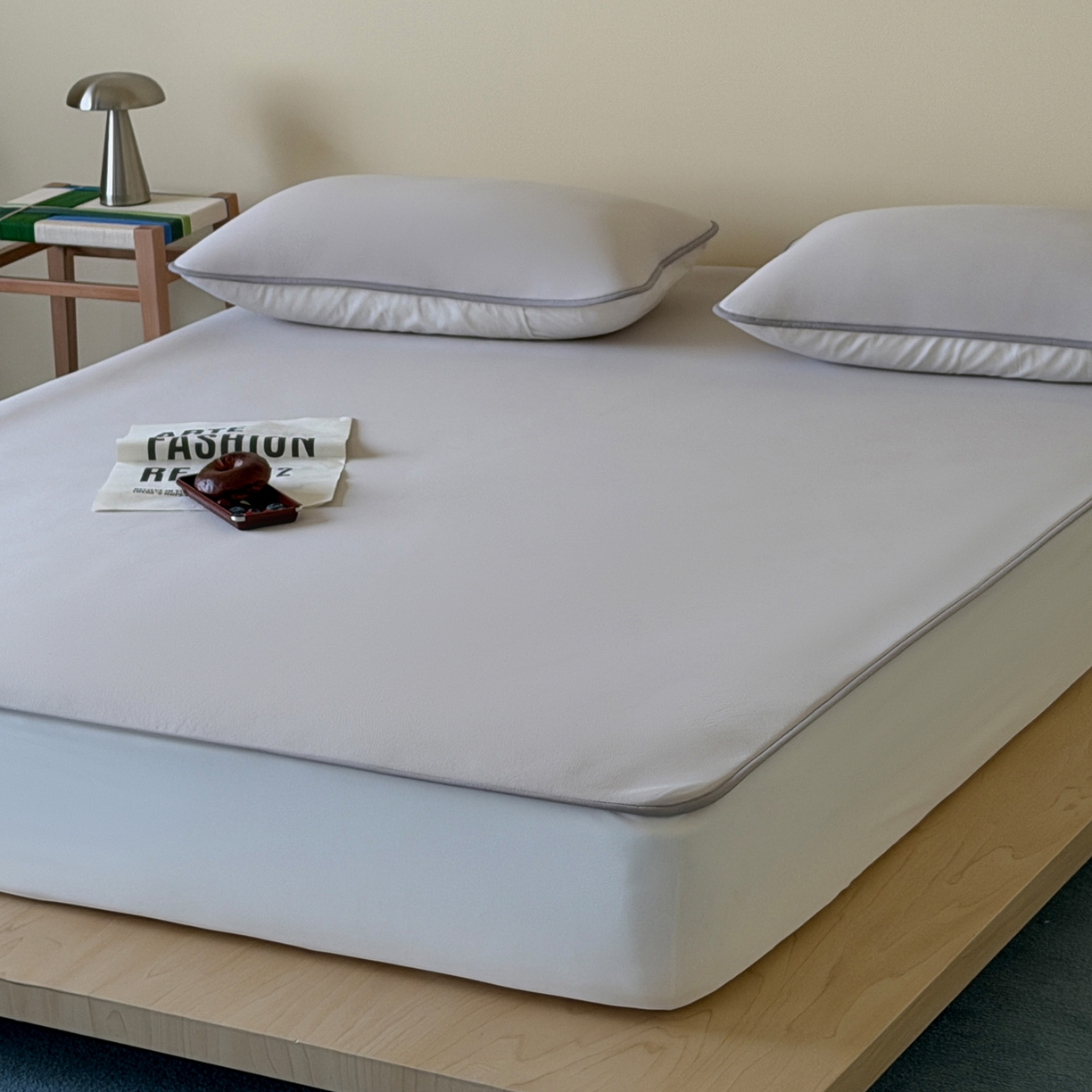 91家纺网 家纺一手货源 找家纺 三味舒屋 2026新款【清氧小冰皮】凉感丝软凉席凉垫 轻氧灰