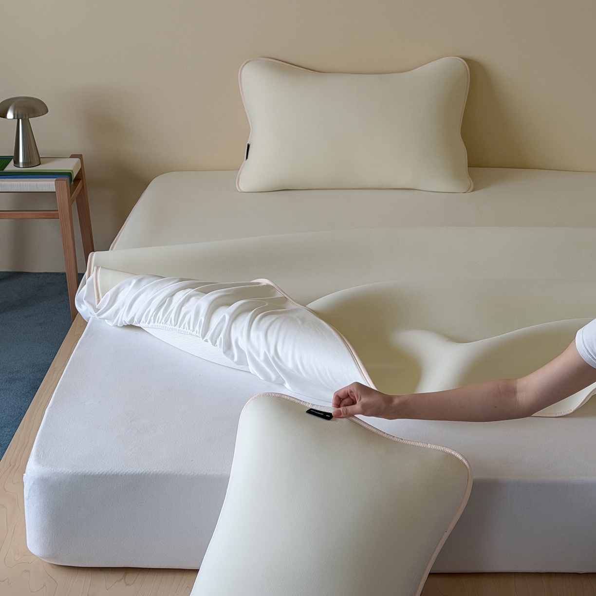 91家纺网 家纺一手货源 找家纺 三味舒屋 2026新款【清氧小冰皮】凉感丝软凉席凉垫 轻氧黄