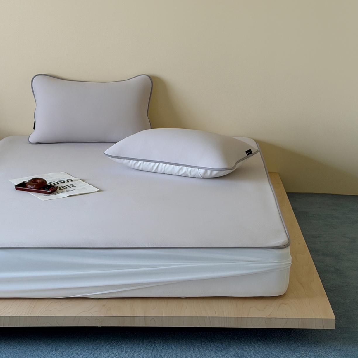 91家纺网 家纺一手货源 找家纺 三味舒屋 2026新款【清氧小冰皮】凉感丝软凉席凉垫 轻氧灰