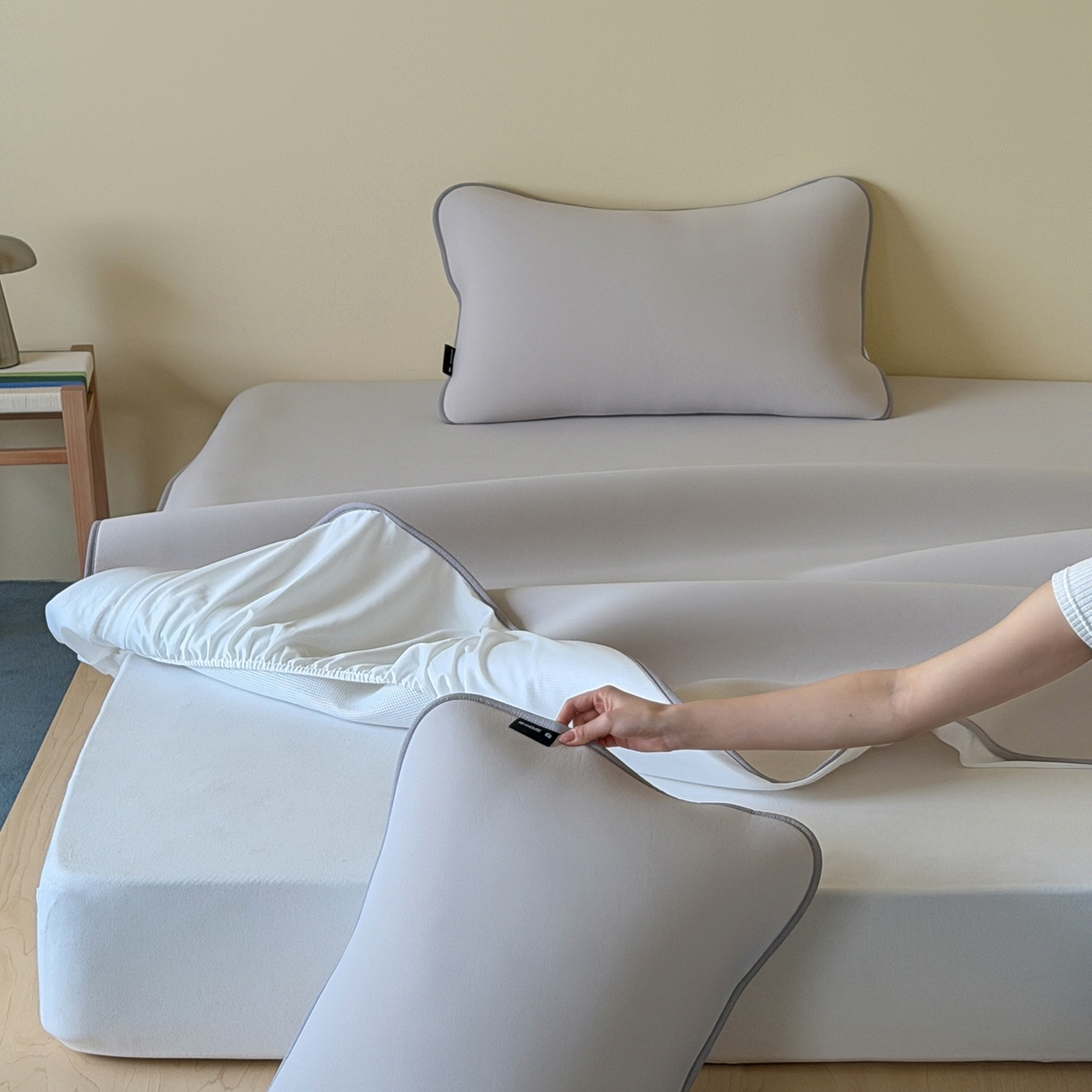 91家纺网 家纺一手货源 找家纺 三味舒屋 2026新款【清氧小冰皮】凉感丝软凉席凉垫 轻氧灰