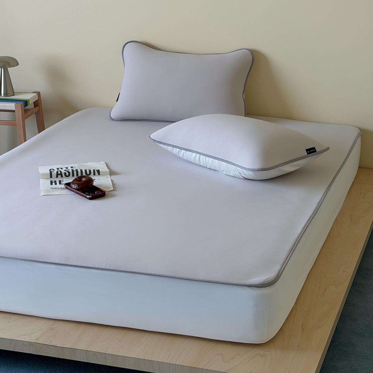 91家纺网 家纺一手货源 找家纺 三味舒屋 2026新款【清氧小冰皮】凉感丝软凉席凉垫 轻氧灰