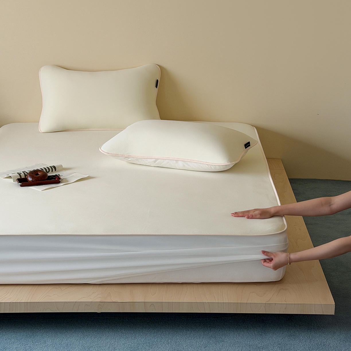 91家纺网 家纺一手货源 找家纺 三味舒屋 2026新款【清氧小冰皮】凉感丝软凉席凉垫 轻氧黄