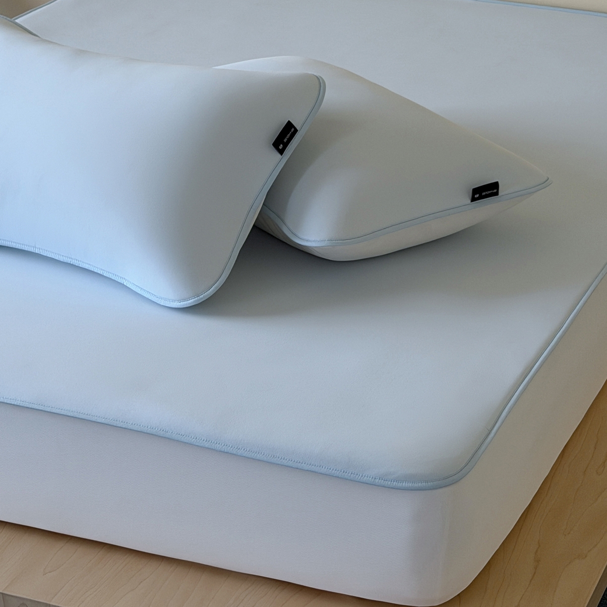 91家纺网 家纺一手货源 找家纺 三味舒屋 2026新款【清氧小冰皮】凉感丝软凉席凉垫 轻氧蓝