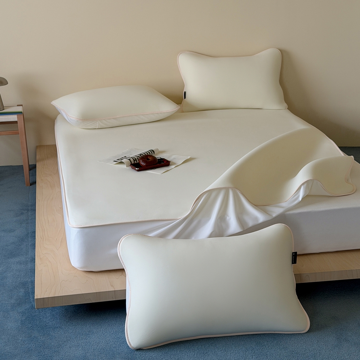 91家纺网 家纺一手货源 找家纺 三味舒屋 2026新款【清氧小冰皮】凉感丝软凉席凉垫 轻氧黄