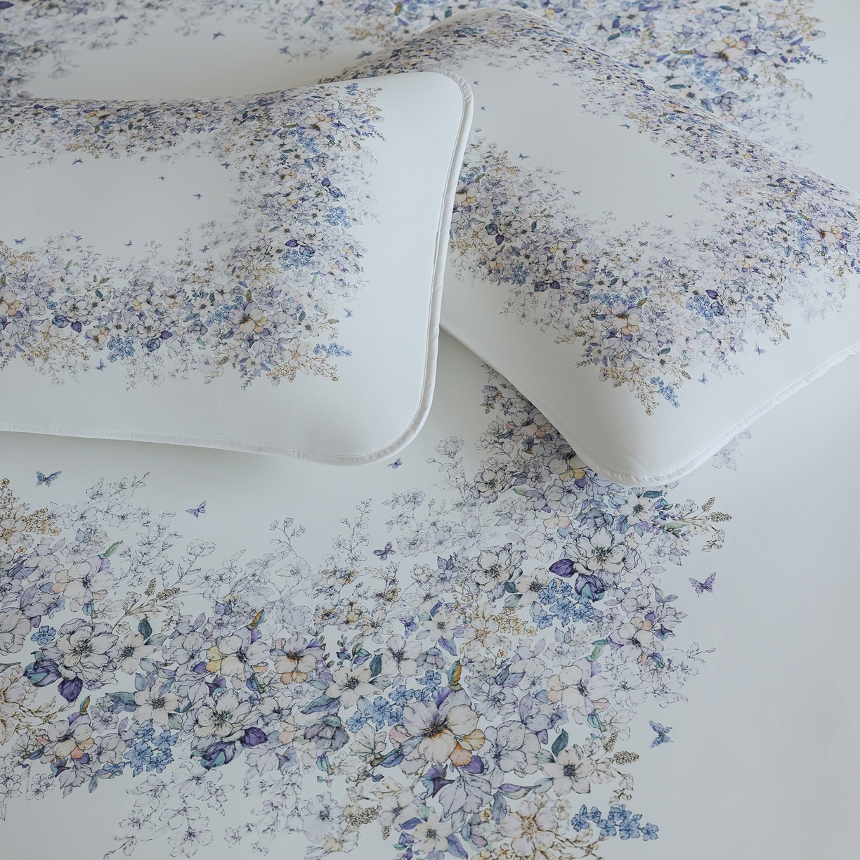 91家纺网 家纺一手货源 找家纺 （总）三味舒屋 2026新款【花屿蝶】系列印花冰感丝软凉席凉垫