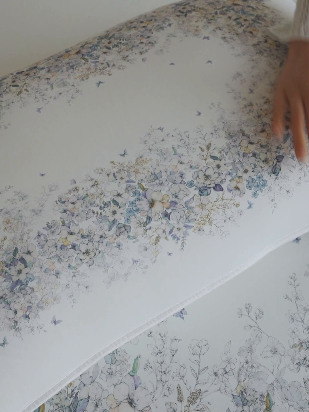 91家纺网 家纺一手货源 找家纺 三味舒屋 2026新款【花屿蝶】系列印花冰感丝软凉席凉垫 花镜