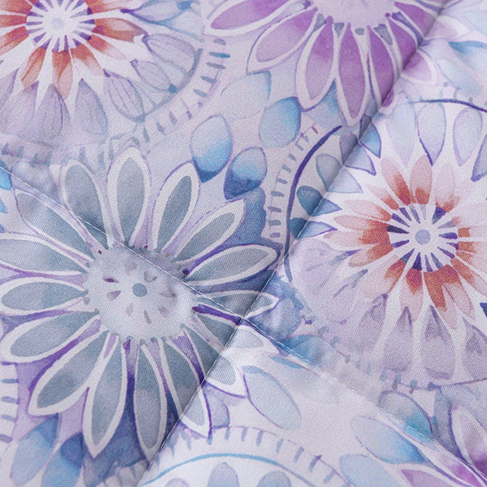 91家纺网 家纺一手货源 找家纺 圣靓家纺 2026新款晚安麻绳超柔亲肤可水洗夏被空调被夏凉被 浪漫花语-蓝