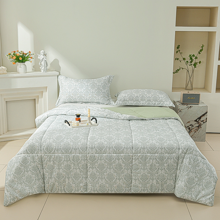 91家纺网 家纺一手货源 找家纺 圣靓家纺 2026新款晚安麻绳超柔亲肤可水洗夏被空调被夏凉被 小楼春风