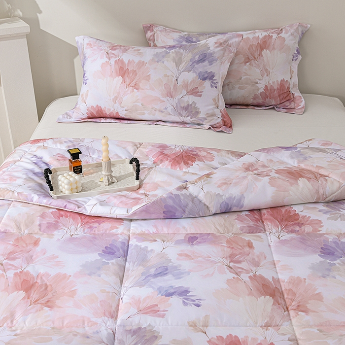 91家纺网 家纺一手货源 找家纺 圣靓家纺 2026新款晚安麻绳超柔亲肤可水洗夏被空调被夏凉被 诗情画意