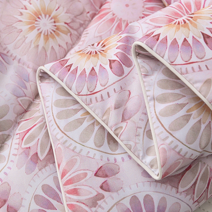 91家纺网 家纺一手货源 找家纺 圣靓家纺 2026新款晚安麻绳超柔亲肤可水洗夏被空调被夏凉被 浪漫花语-玉