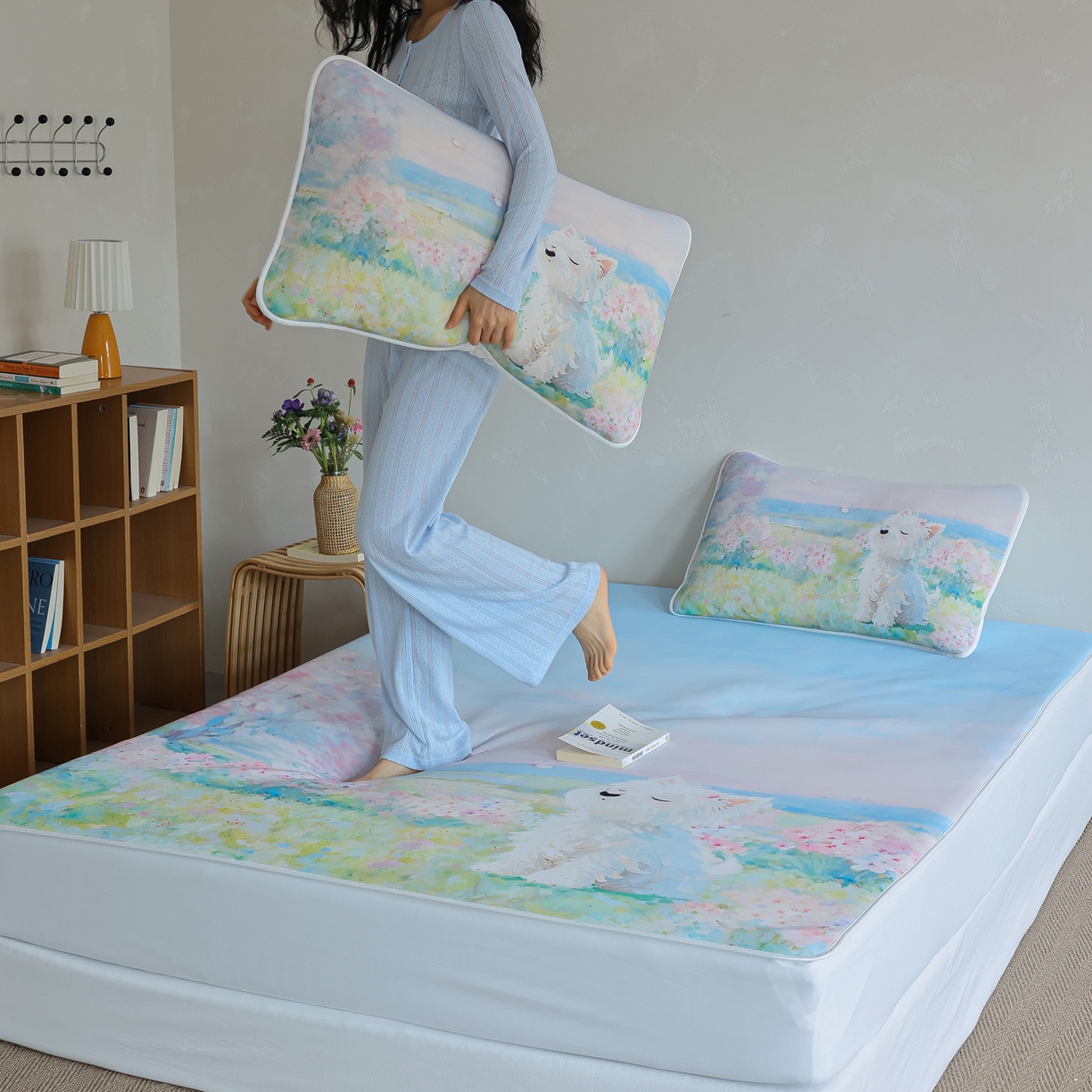 91家纺网 家纺一手货源 找家纺 （总）三味舒屋 2026新款【四季漫游】印花冰感丝软凉席凉垫