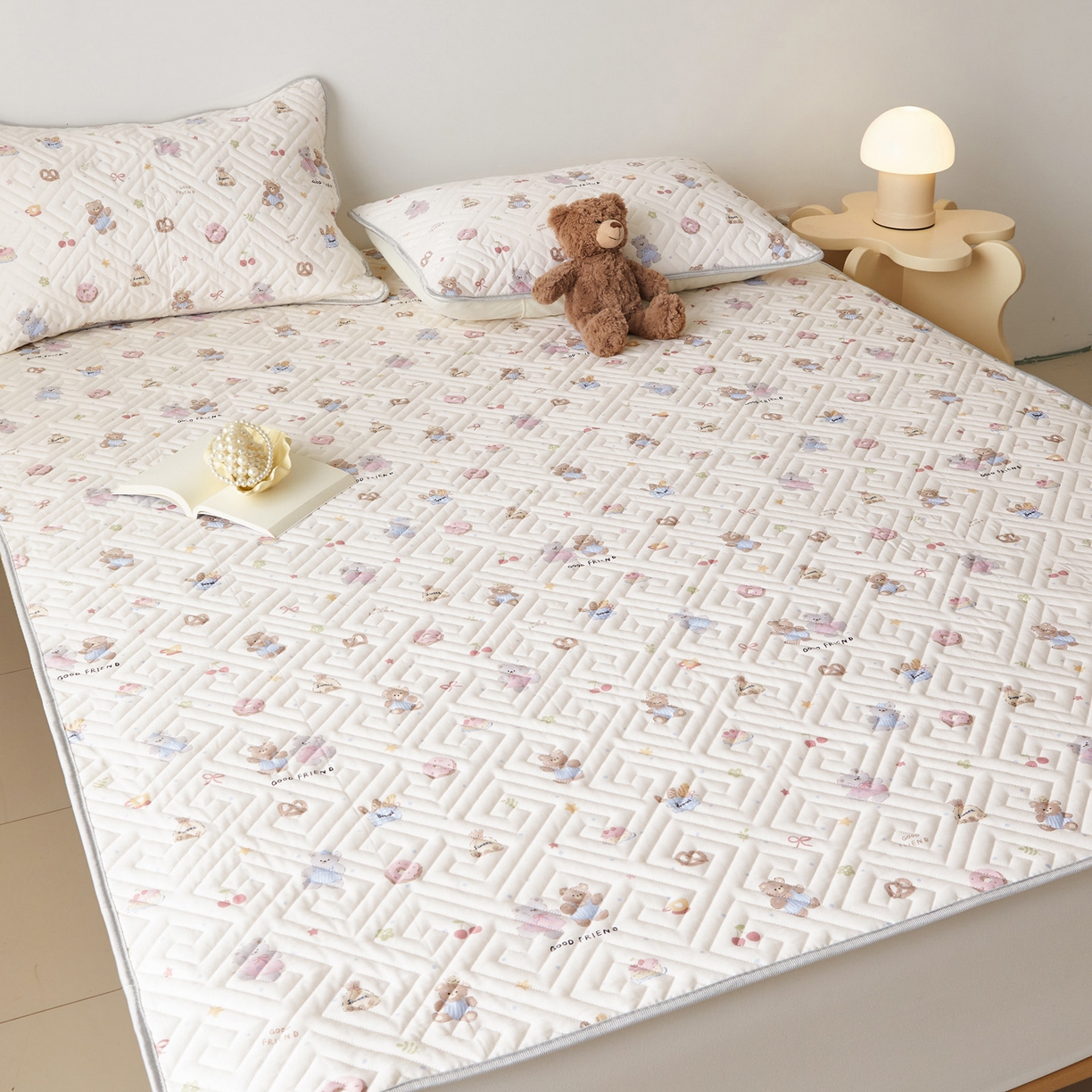 91家纺网 家纺一手货源 找家纺 （总）舒居家纺 2026卡通全棉床护垫软床垫床盖垫子-大床图