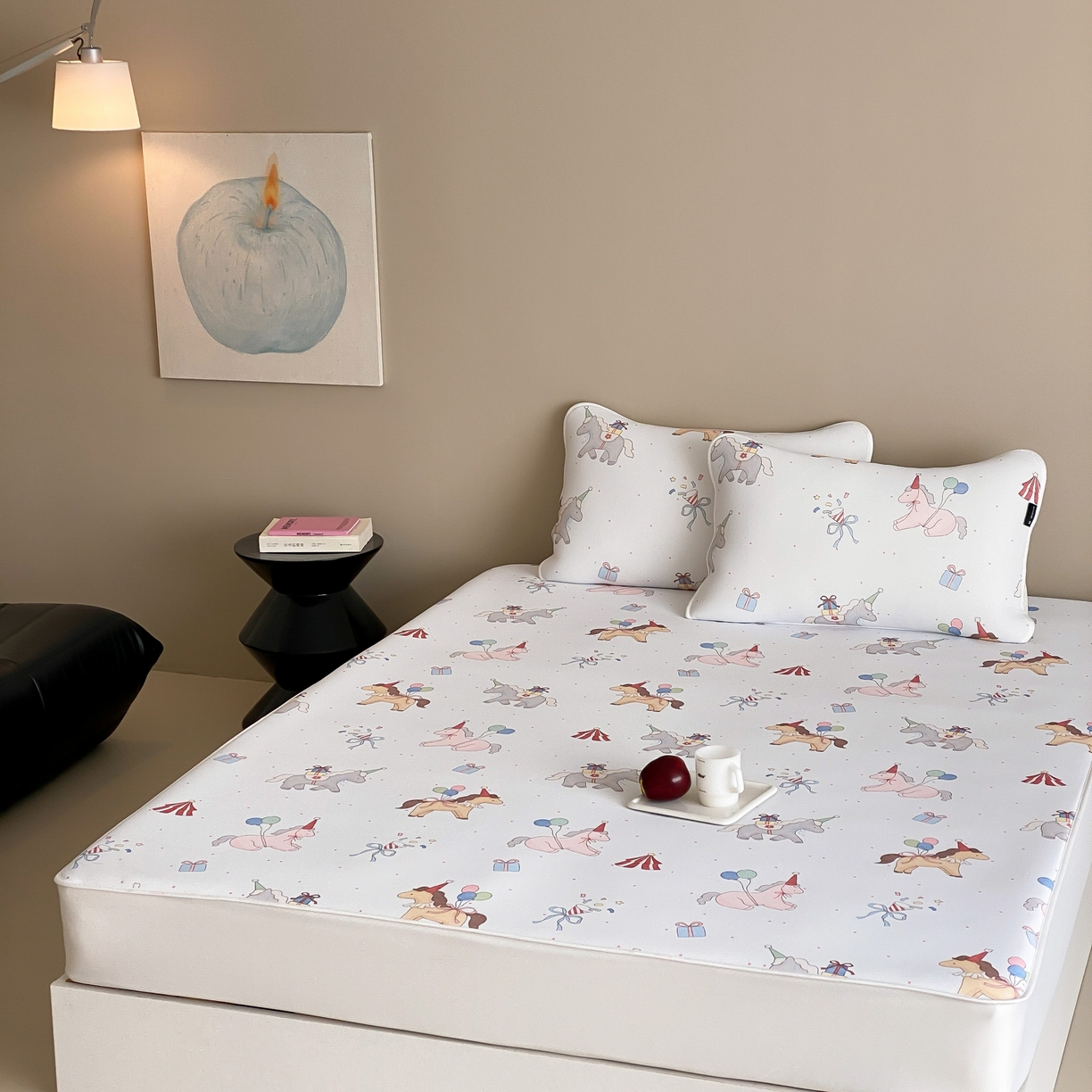 91家纺网 家纺一手货源 找家纺 （总）三味舒屋 2026新款【甜梦派对】印花凉感丝软凉席凉垫（床笠款）