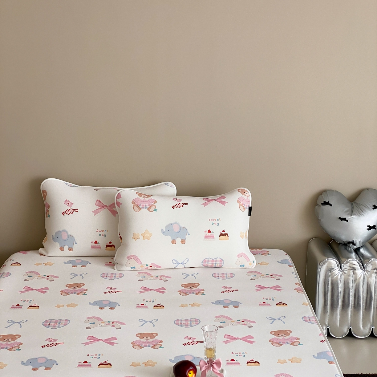 91家纺网 家纺一手货源 找家纺 三味舒屋 2026新款【甜梦派对】印花凉感丝软凉席凉垫（床笠款） 甜心公主