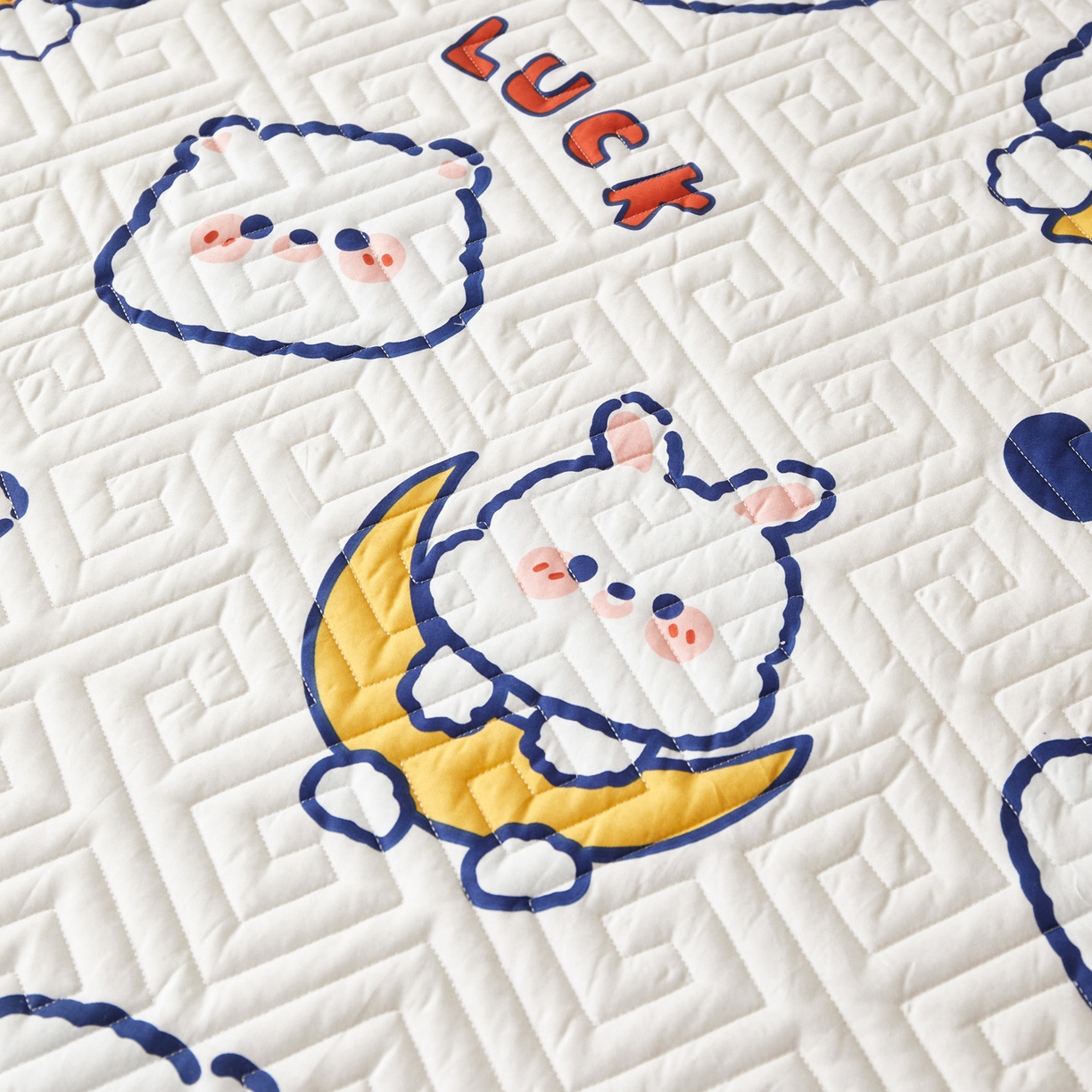 91家纺网 家纺一手货源 找家纺 舒居家纺 2026新款卡通可爱全棉床护垫软床垫垫子-大床图 卡哇伊