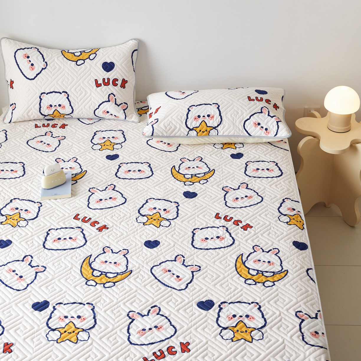 91家纺网 家纺一手货源 找家纺 舒居家纺 2026新款卡通可爱全棉床护垫软床垫垫子-大床图 卡哇伊