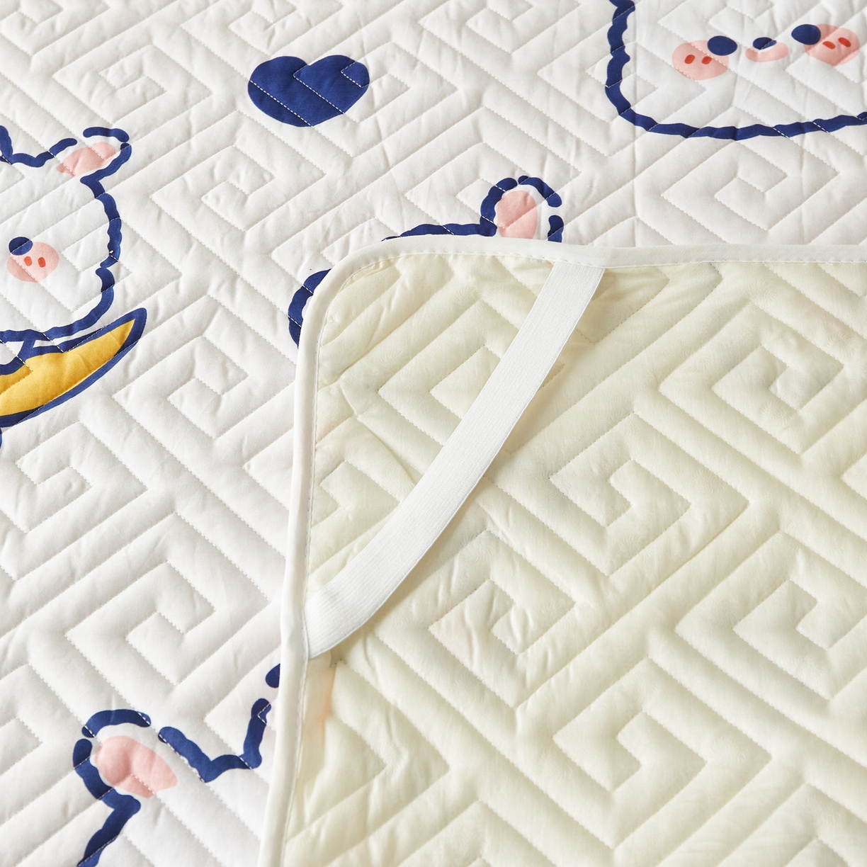 91家纺网 家纺一手货源 找家纺 舒居家纺 2026新款卡通可爱全棉床护垫软床垫垫子-大床图 卡哇伊