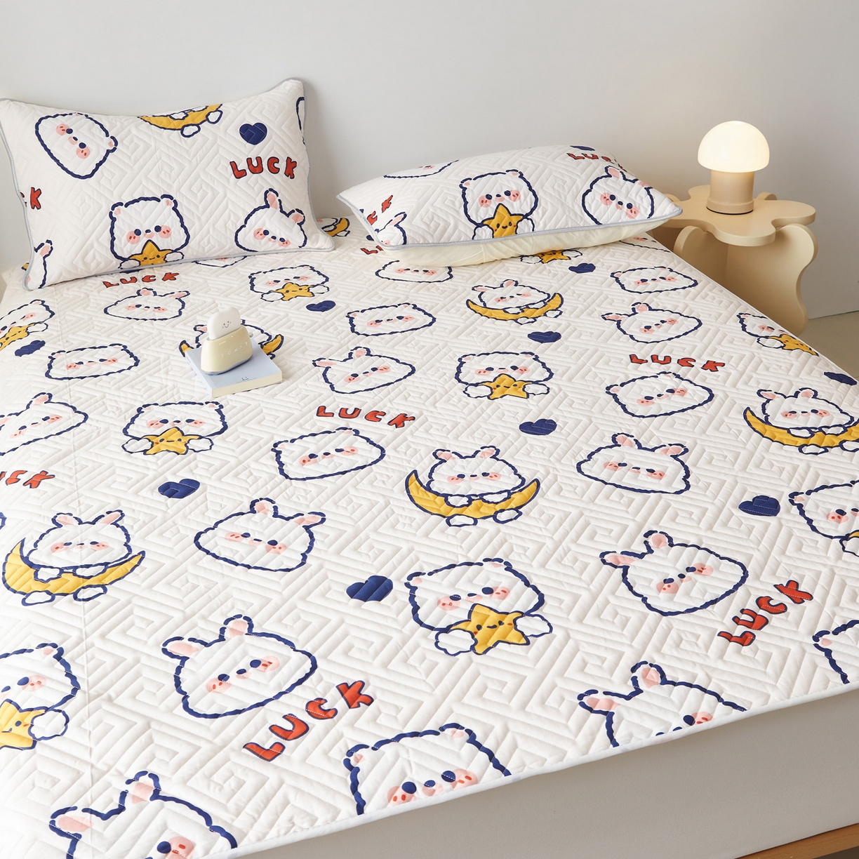 91家纺网 家纺一手货源 找家纺 舒居家纺 2026新款卡通可爱全棉床护垫软床垫垫子-大床图 卡哇伊