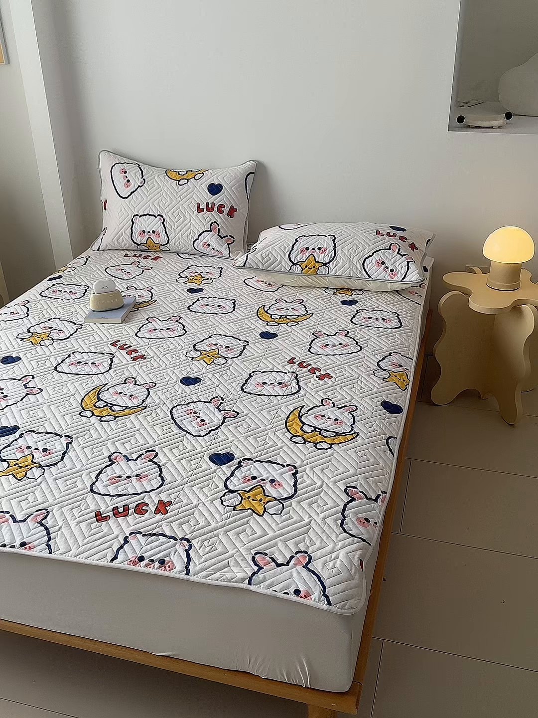 91家纺网 家纺一手货源 找家纺 舒居家纺 2026新款卡通可爱全棉床护垫软床垫垫子-大床图 卡哇伊