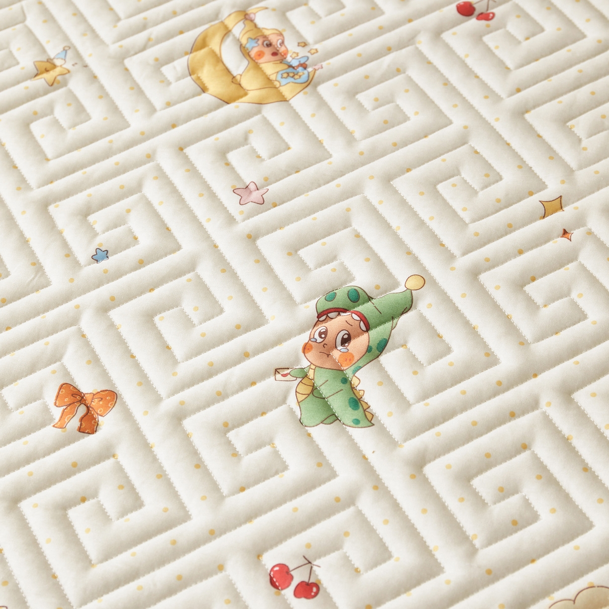 91家纺网 家纺一手货源 找家纺 舒居家纺 2026新款卡通可爱全棉床护垫软床垫垫子-大床图 魔法精灵