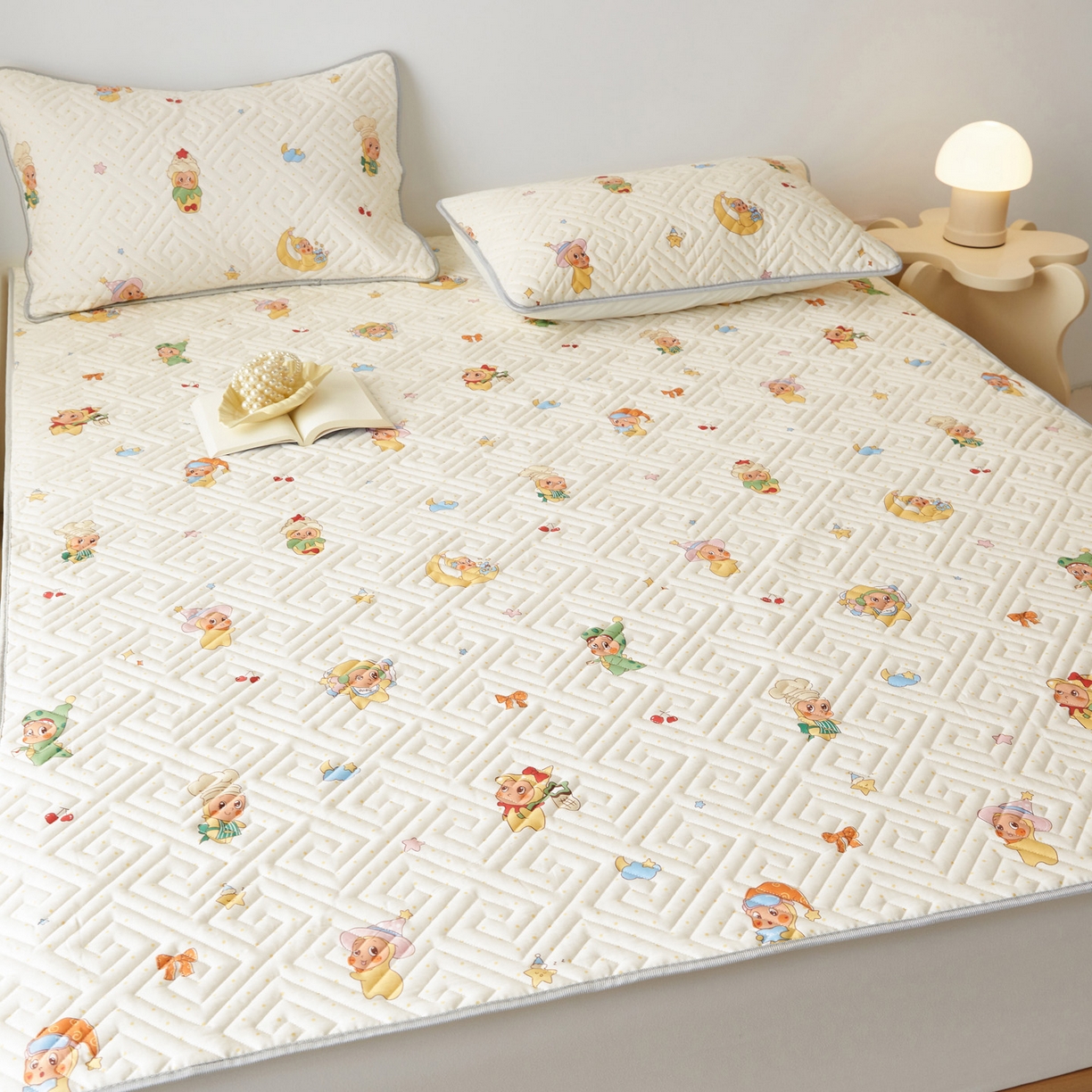 91家纺网 家纺一手货源 找家纺 舒居家纺 2026新款卡通可爱全棉床护垫软床垫垫子-大床图 魔法精灵